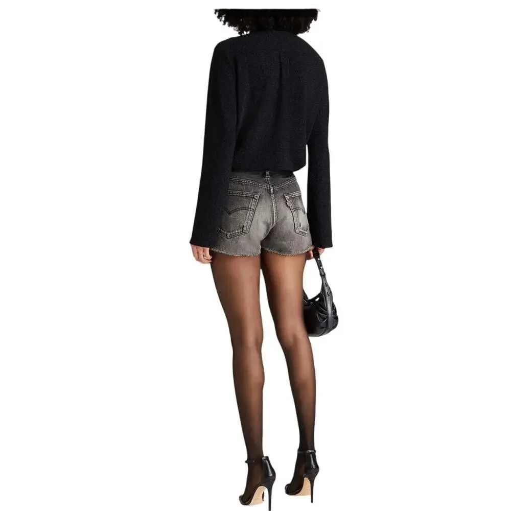 Rag and Bine Lilith Metallic Stretch-Jersey Blouse XXS - Picture 2 of 10